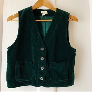 J Crew | Emerald Velvet Vest